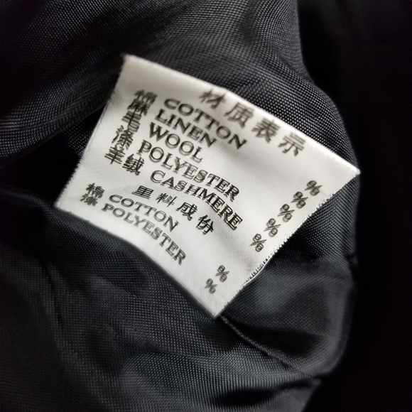 Blazer Linen Wool Cashmere Black Paisley Button Lined Military Jacket Mobwife - Picture 6 of 10